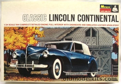 Monogram 1/24 1941 Lincoln Continental Convertible, PC174-300 plastic model kit